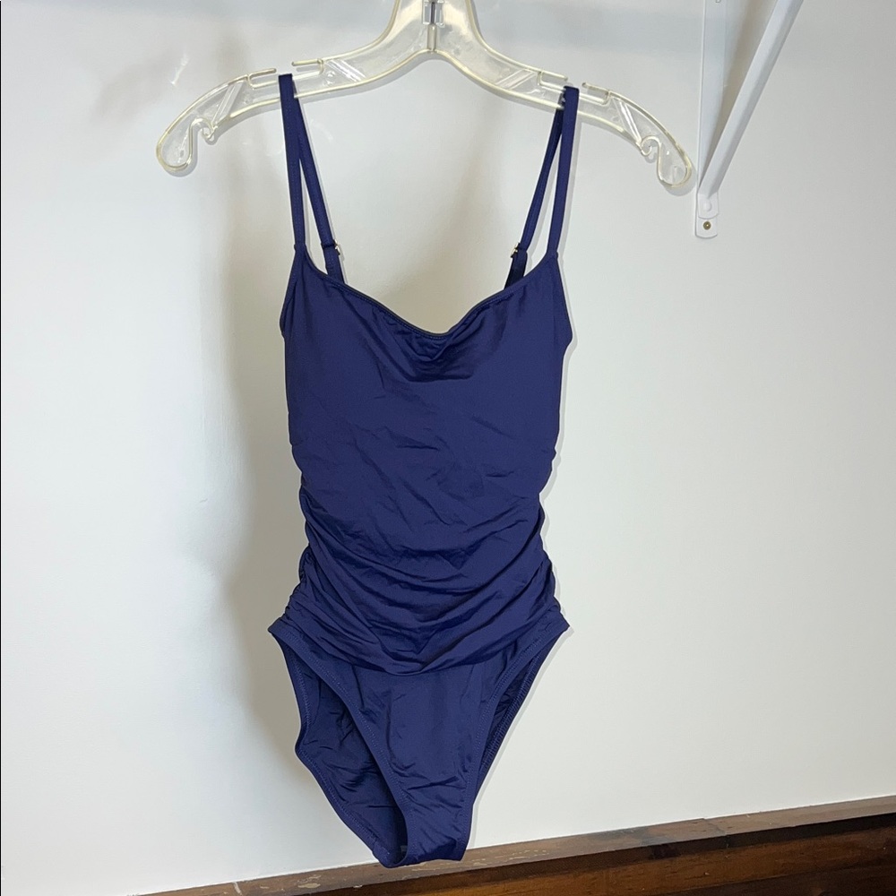 NWT La‎ Blanca Navy Blue One Piece Swimsuit- 4